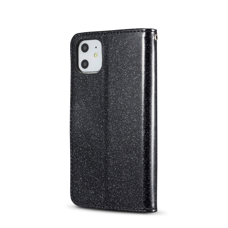 For iPhone 11 Glitter Powder Love Leather Phone Case