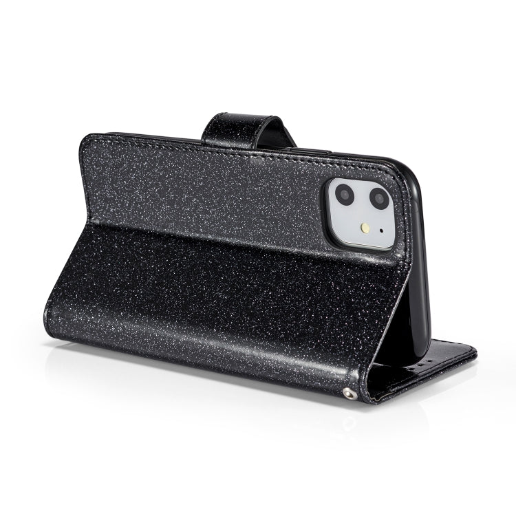 For iPhone 11 Glitter Powder Love Leather Phone Case