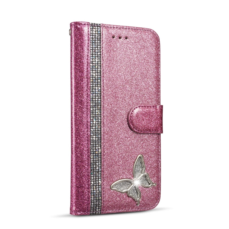 Glitter Powder Butterfly Leather Phone Case For iPhone 7 Plus/8 Plus