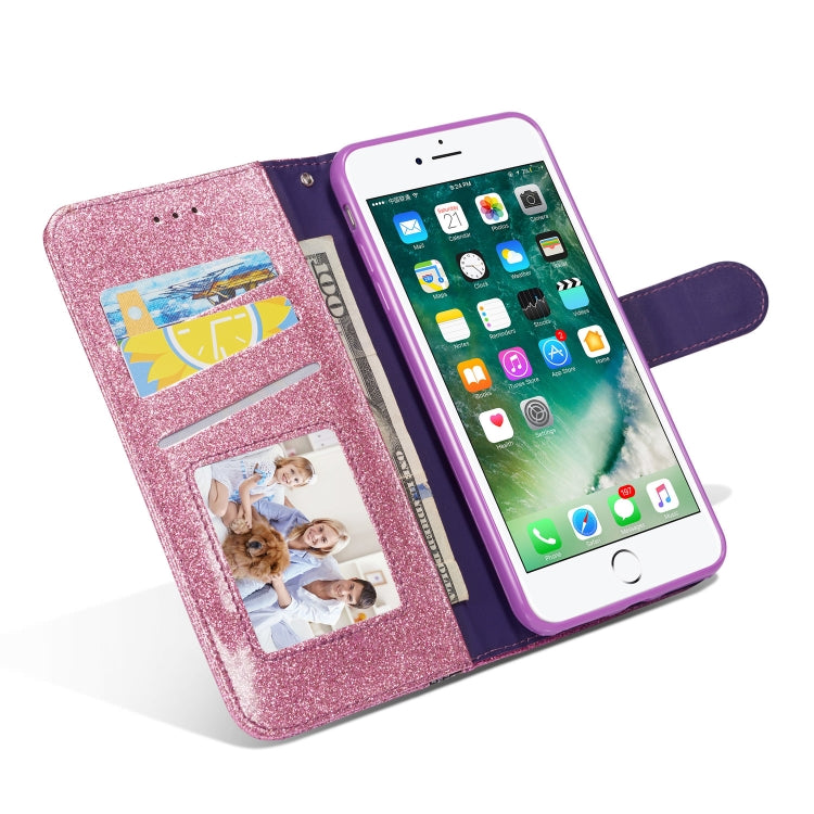 Glitter Powder Butterfly Leather Phone Case For iPhone 7 Plus/8 Plus