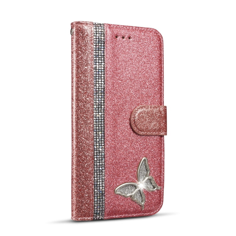 Glitter Powder Butterfly Leather Phone Case For iPhone 7 Plus/8 Plus
