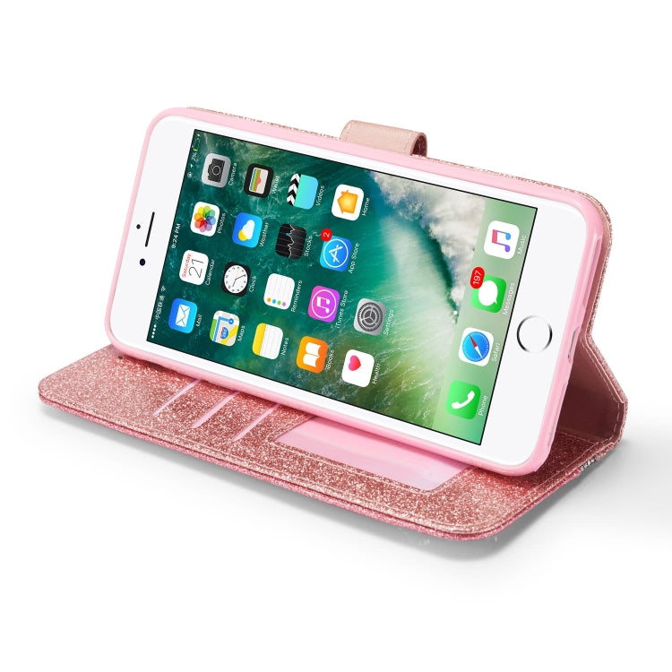 Glitter Powder Butterfly Leather Phone Case For iPhone 7 Plus/8 Plus