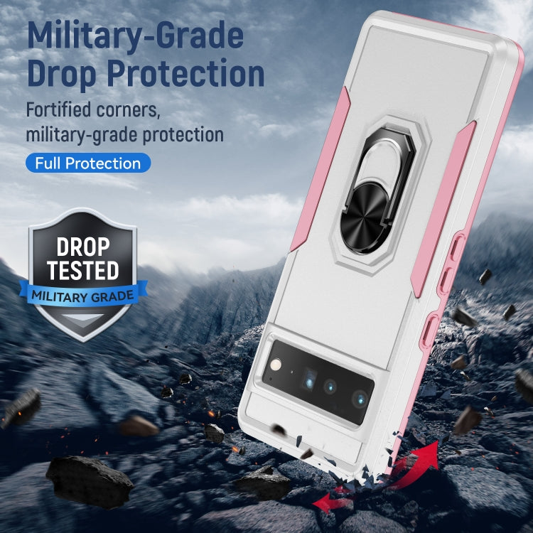 For Google Pixel 7 Pro Ring Kickstand Heavy Duty Shockproof Phone Case