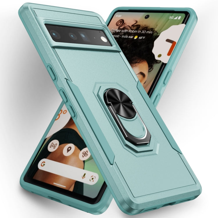 For Google Pixel 7 Pro Ring Kickstand Heavy Duty Shockproof Phone Case