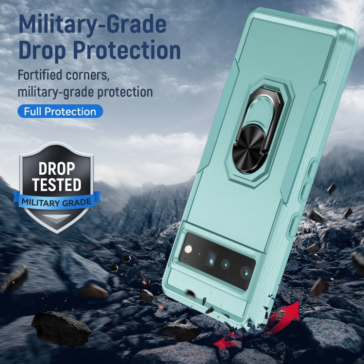 For Google Pixel 7 Pro Ring Kickstand Heavy Duty Shockproof Phone Case