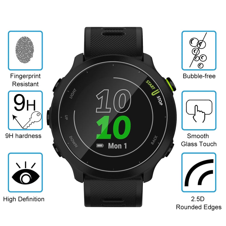 10 PCS For Garmin Forerunner 158 Tempered Glass Screen Watch Film