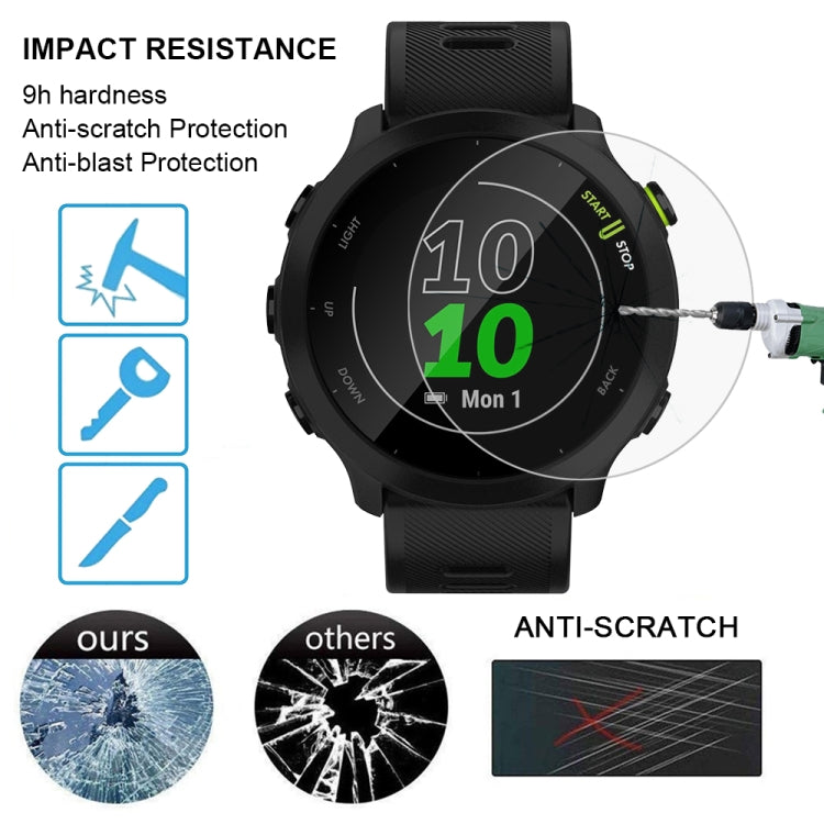 10 PCS For Garmin Forerunner 158 Tempered Glass Screen Watch Film