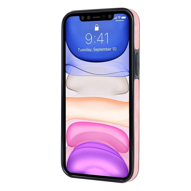 For iPhone 11 Vintage Patch Leather Phone Case with Ring Holder