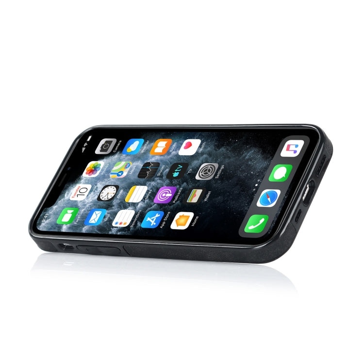For iPhone 11 Pro Vintage Patch Leather Phone Case with Ring Holder