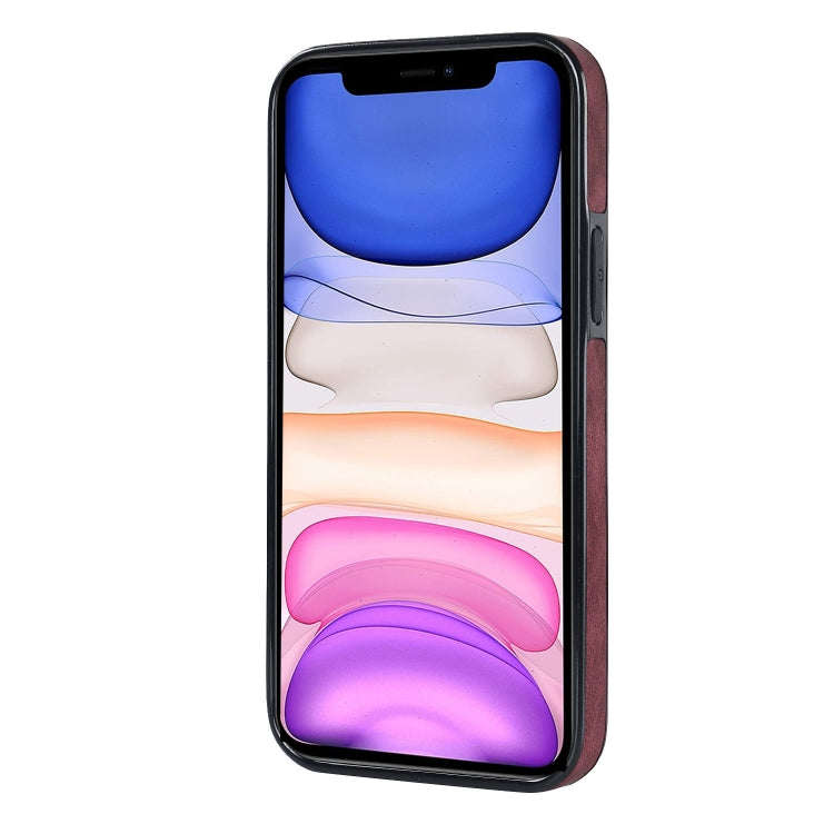 For iPhone 11 Pro Vintage Patch Leather Phone Case with Ring Holder