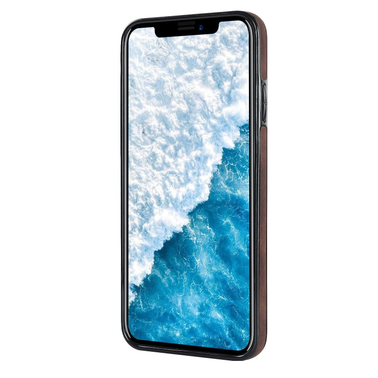 For iPhone XR Vintage Patch Leather Phone Case with Ring Holder