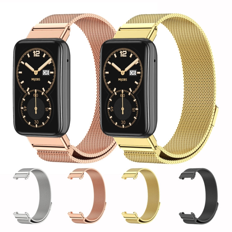 For Xiaomi Mi Band 7 Pro Mijobs Milan Magnetic Stainless Steel Watch Band