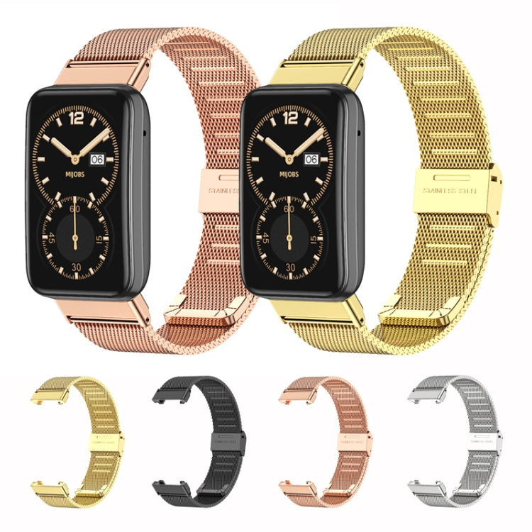 For Xiaomi Mi Band 7 Pro Mijobs Milan Buckle Stainless Steel Watch Band