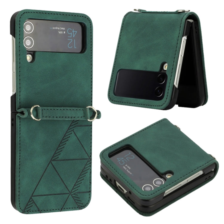 For Samsung Galaxy Z Flip4 3D Embossed Leather Phone Case
