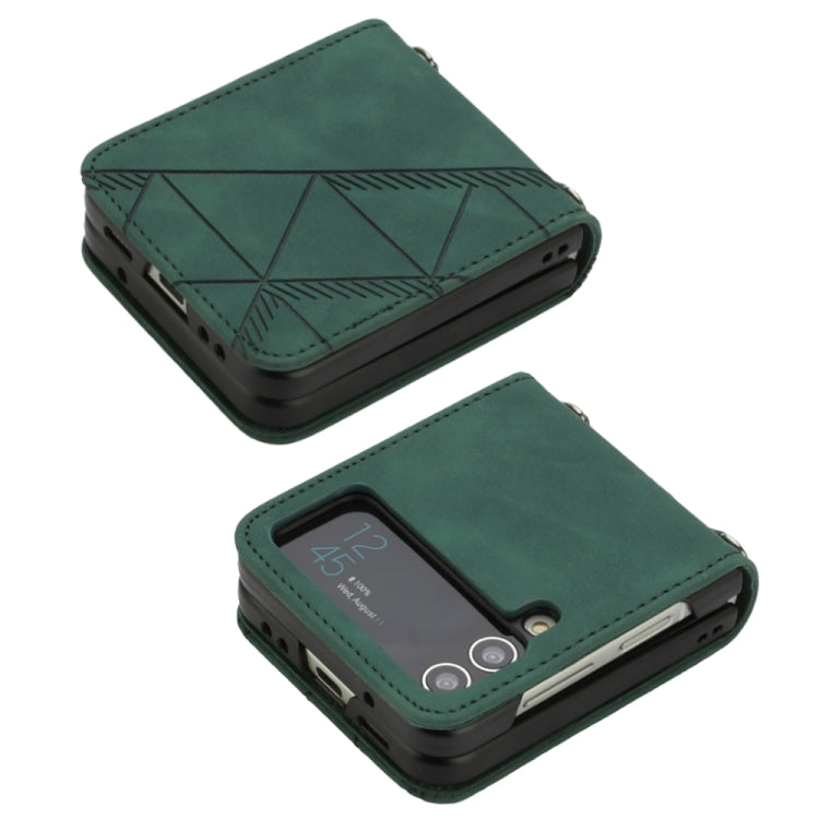 For Samsung Galaxy Z Flip4 3D Embossed Leather Phone Case