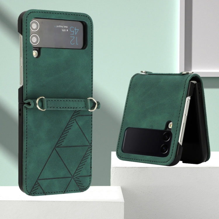 For Samsung Galaxy Z Flip4 3D Embossed Leather Phone Case