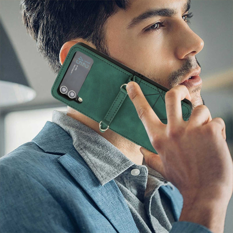For Samsung Galaxy Z Flip4 3D Embossed Leather Phone Case