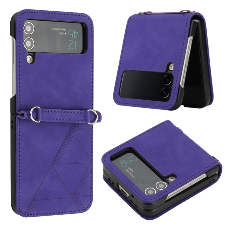 For Samsung Galaxy Z Flip4 3D Embossed Leather Phone Case