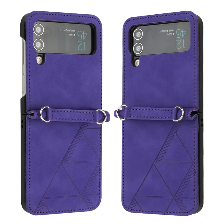 For Samsung Galaxy Z Flip4 3D Embossed Leather Phone Case
