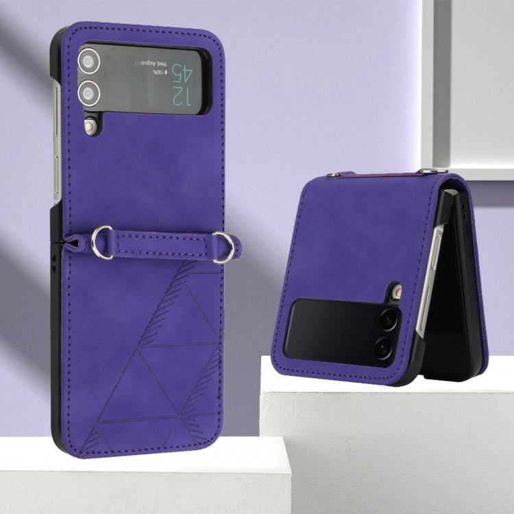 For Samsung Galaxy Z Flip4 3D Embossed Leather Phone Case