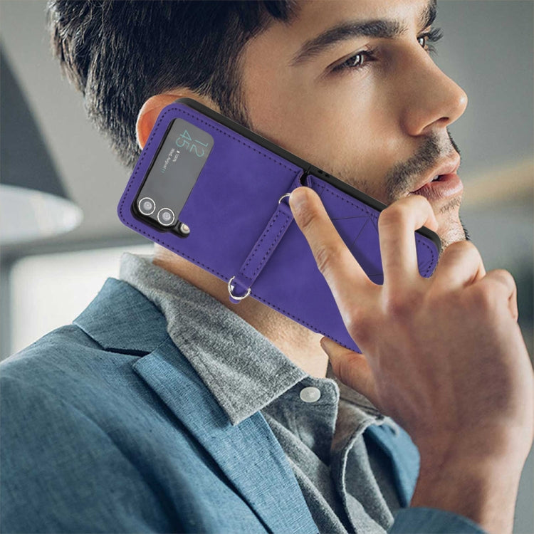 For Samsung Galaxy Z Flip4 3D Embossed Leather Phone Case