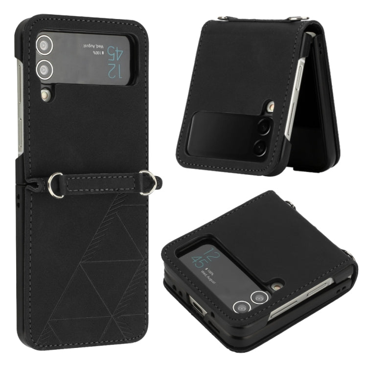 For Samsung Galaxy Z Flip4 3D Embossed Leather Phone Case