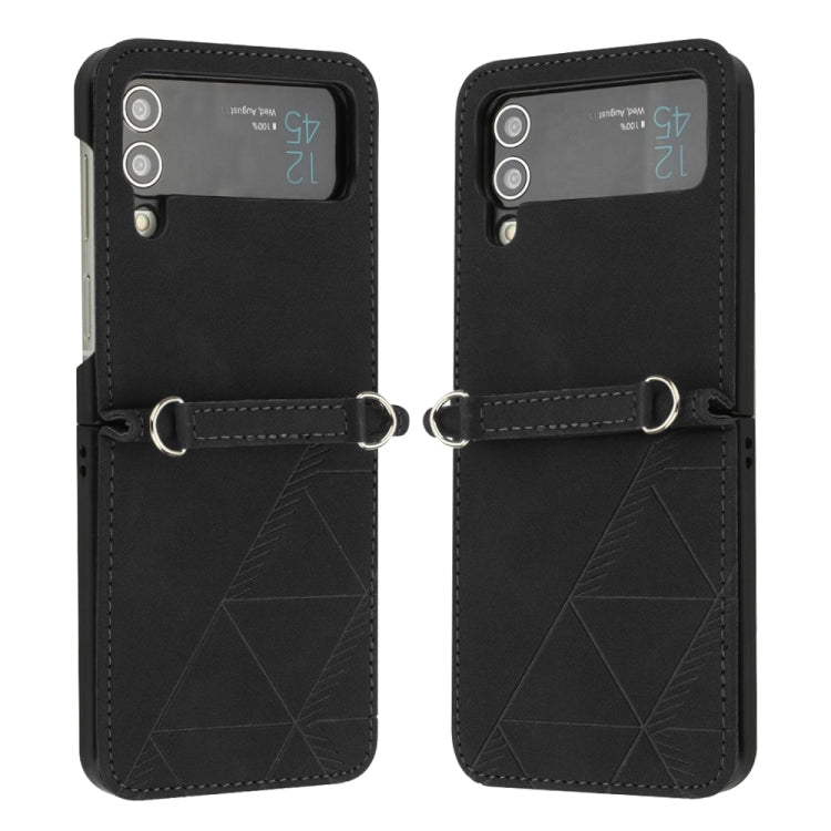 For Samsung Galaxy Z Flip4 3D Embossed Leather Phone Case