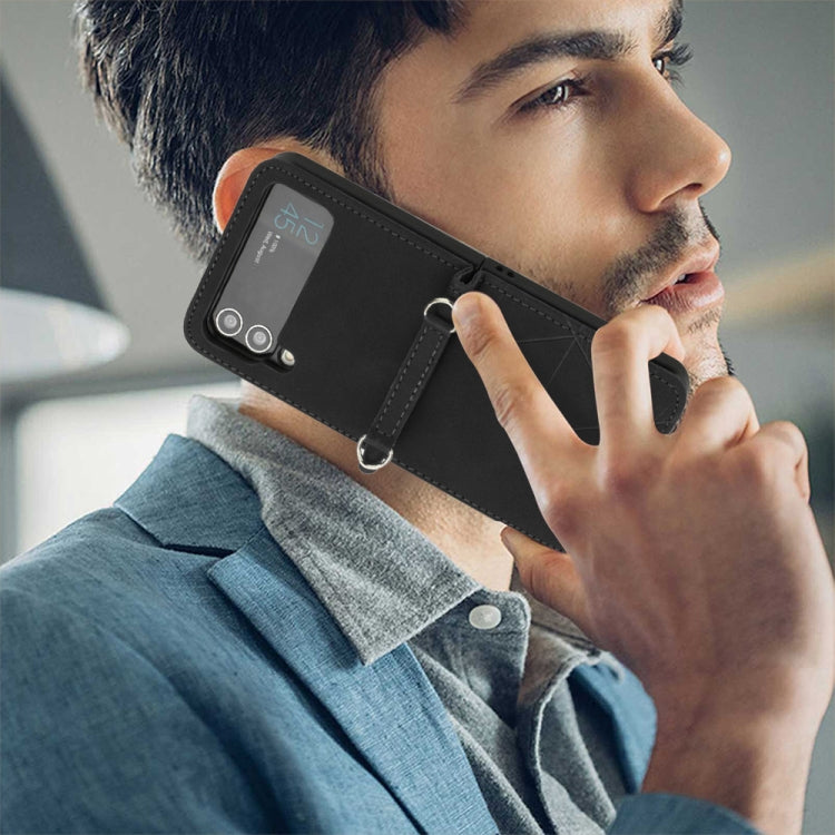 For Samsung Galaxy Z Flip4 3D Embossed Leather Phone Case
