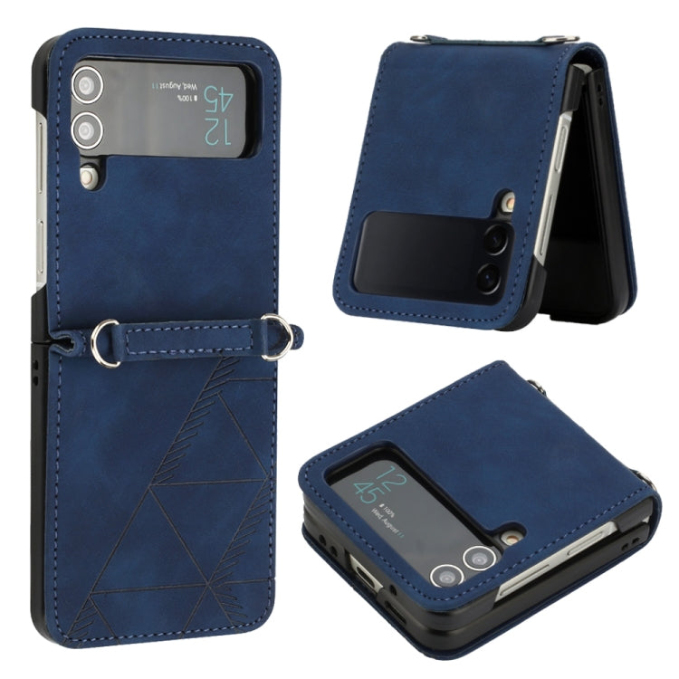 For Samsung Galaxy Z Flip4 3D Embossed Leather Phone Case