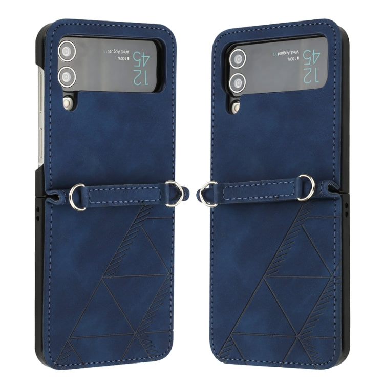 For Samsung Galaxy Z Flip4 3D Embossed Leather Phone Case