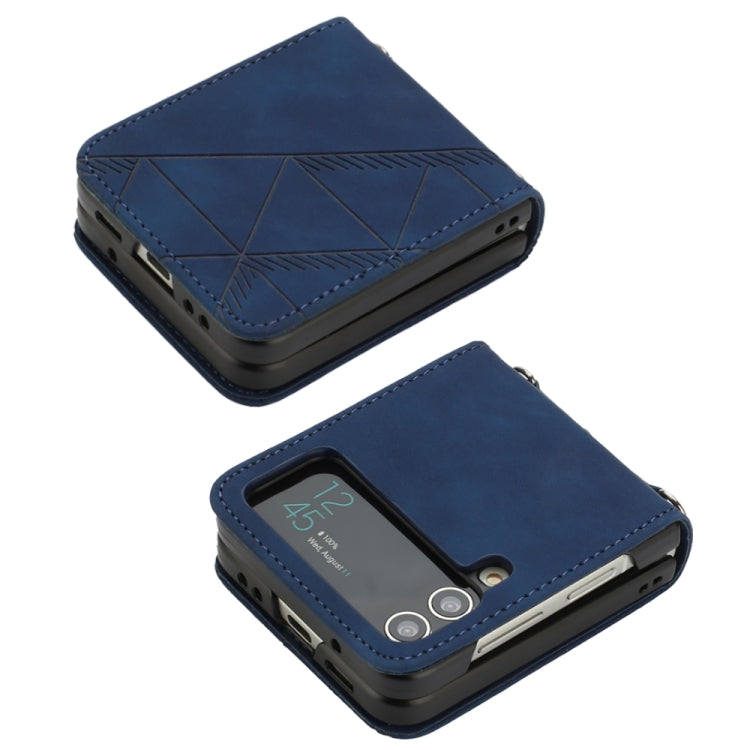 For Samsung Galaxy Z Flip4 3D Embossed Leather Phone Case