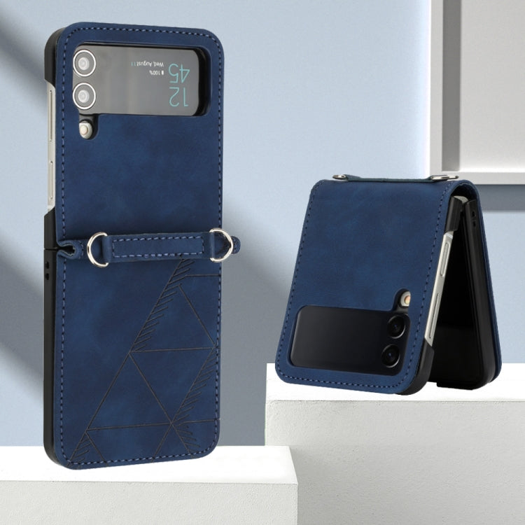 For Samsung Galaxy Z Flip4 3D Embossed Leather Phone Case
