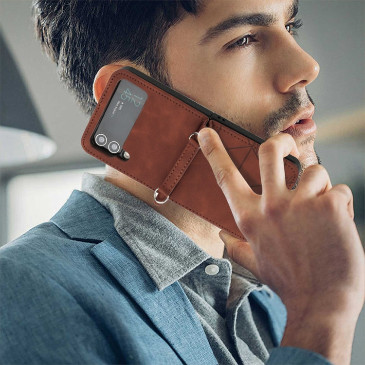 For Samsung Galaxy Z Flip4 3D Embossed Leather Phone Case
