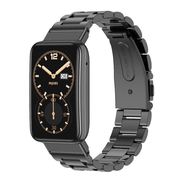 For Xiaomi Mi Band 7 Pro Mijobs Three-bead Metal Stainless Steel Watch Band