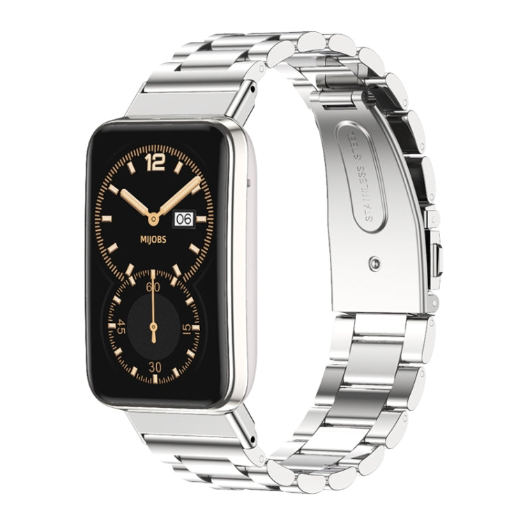 For Xiaomi Mi Band 7 Pro Mijobs Three-bead Metal Stainless Steel Watch Band