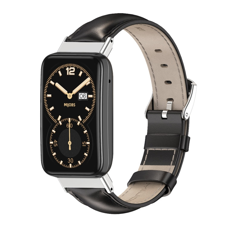 For Xiaomi Mi Band 7 Pro Mijobs Genuine Leather Top Layer Cowhide Watch Band