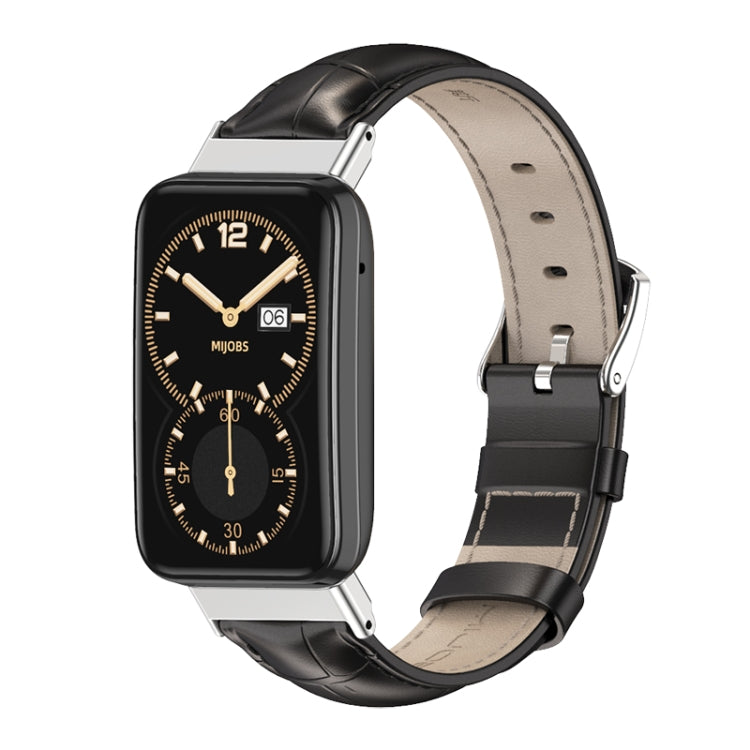 For Xiaomi Mi Band 7 Pro Mijobs Genuine Leather Top Layer Cowhide Watch Band