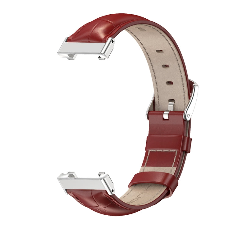 For Xiaomi Mi Band 7 Pro Mijobs Genuine Leather Top Layer Cowhide Watch Band