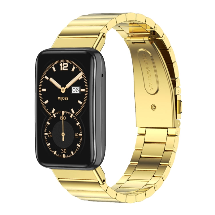 For Xiaomi Mi Band 7 Pro Mijobs Bamboo Stainless Steel Metal Watch Band