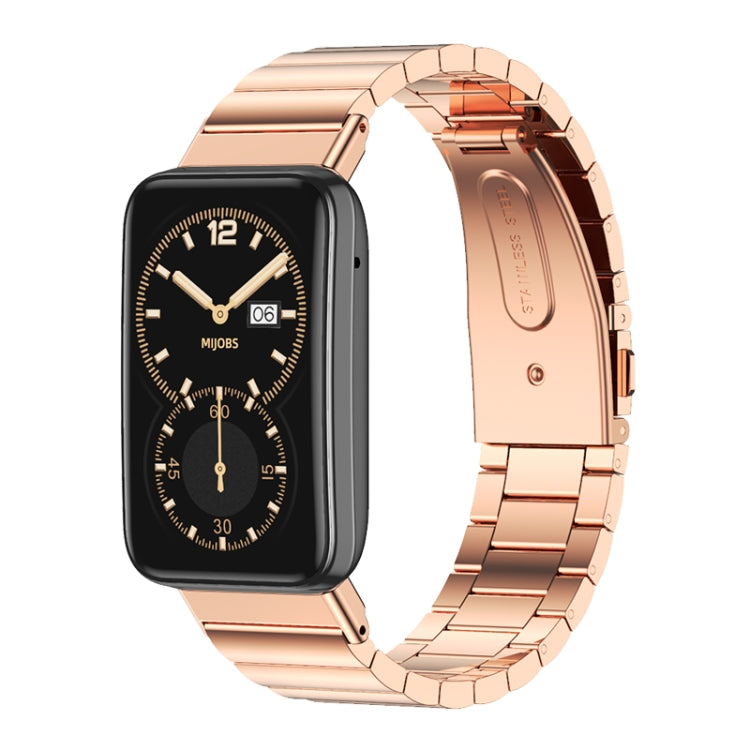 For Xiaomi Mi Band 7 Pro Mijobs Bamboo Stainless Steel Metal Watch Band