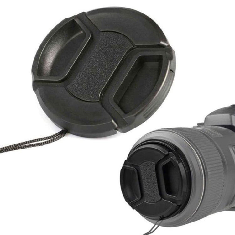 40.5mm Center Pinch Camera Lens Cap for Canon(Black)