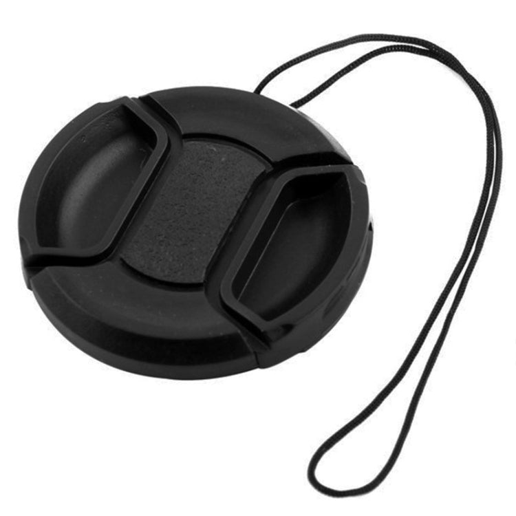 86mm Center Pinch Camera Lens Cap for Canon (Black)