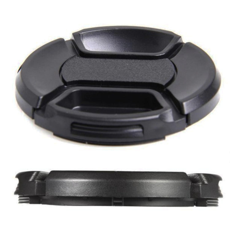 86mm Center Pinch Camera Lens Cap for Canon (Black)