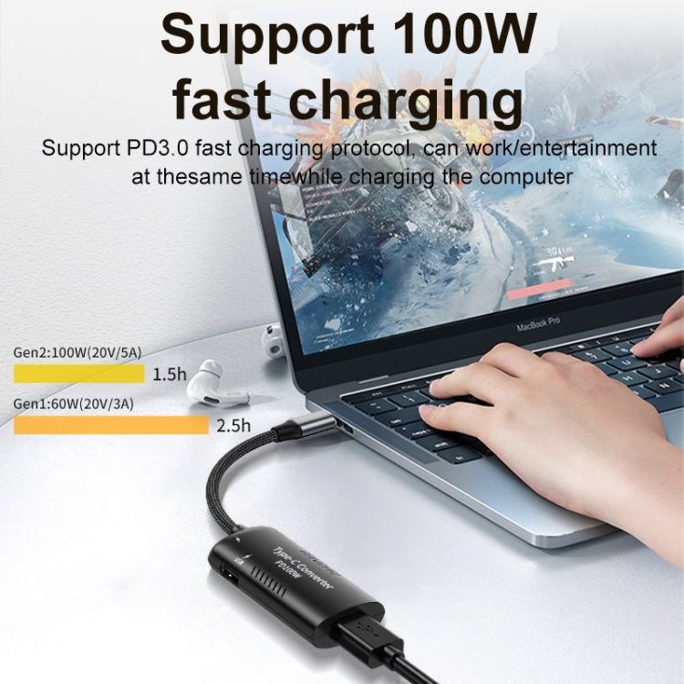 DC7909 + Type-C + USB Female to Type-C Multifunction Apapter