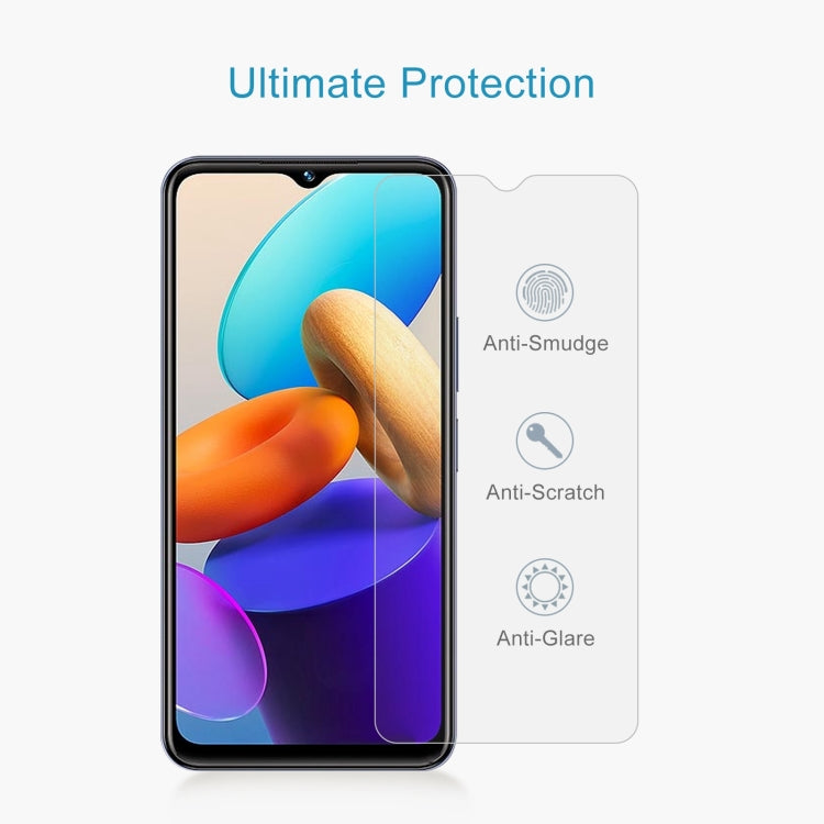 50 PCS 0.26mm 9H 2.5D Tempered Glass Film For vivo Y22s