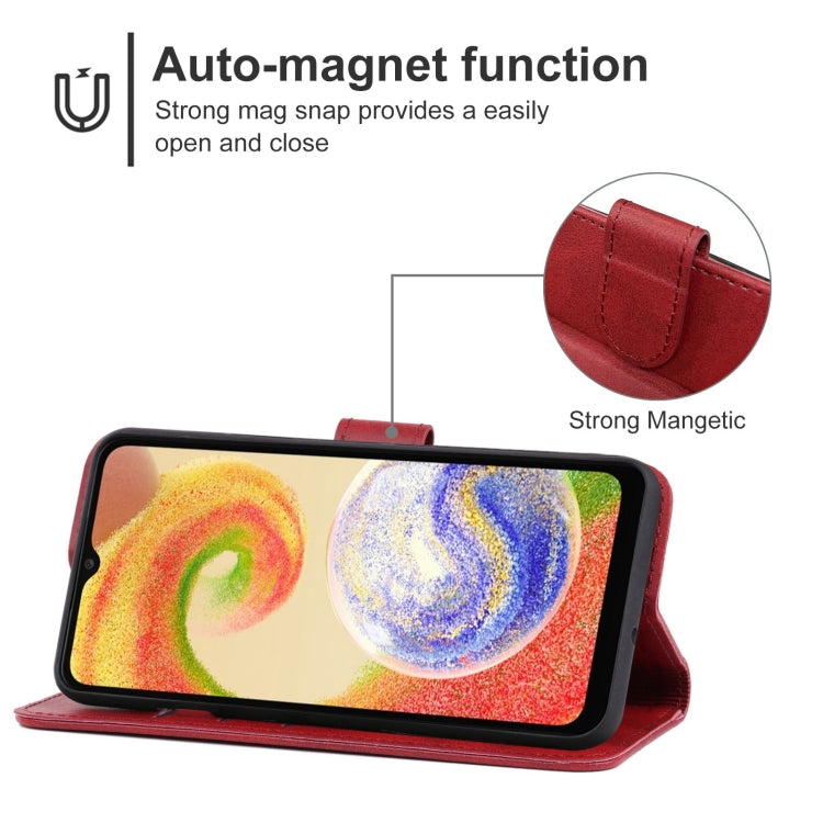 For Samsung Galaxy A04 Leather Phone Case