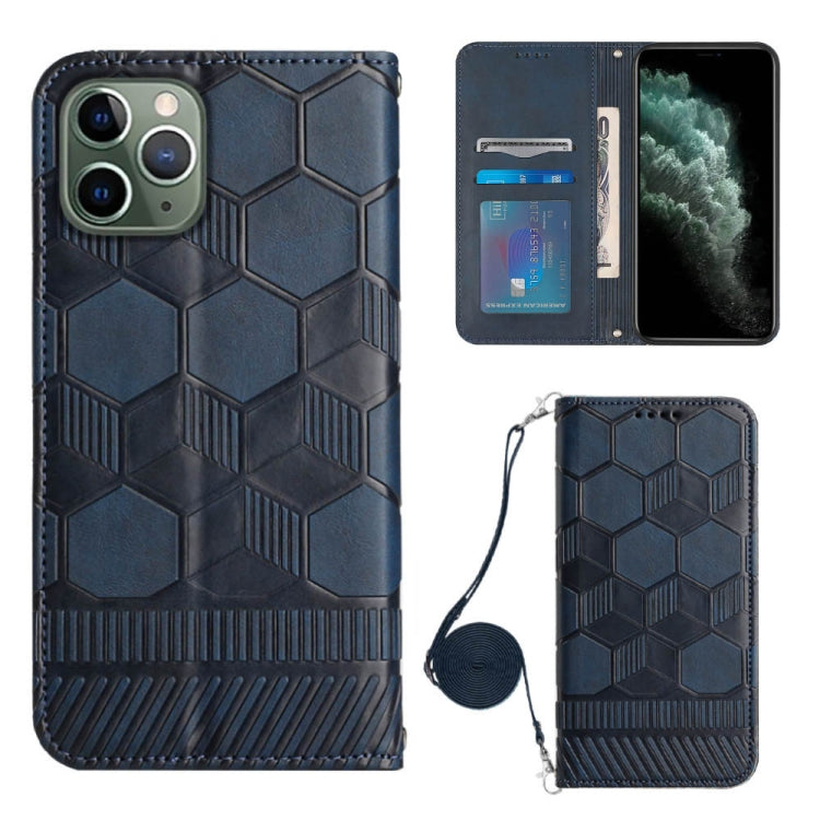 For iPhone 11 Pro Crossbody Football Texture Magnetic PU Phone Case