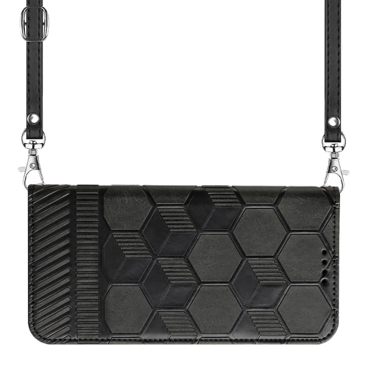 For iPhone 12 Pro Crossbody Football Texture Magnetic PU Phone Case