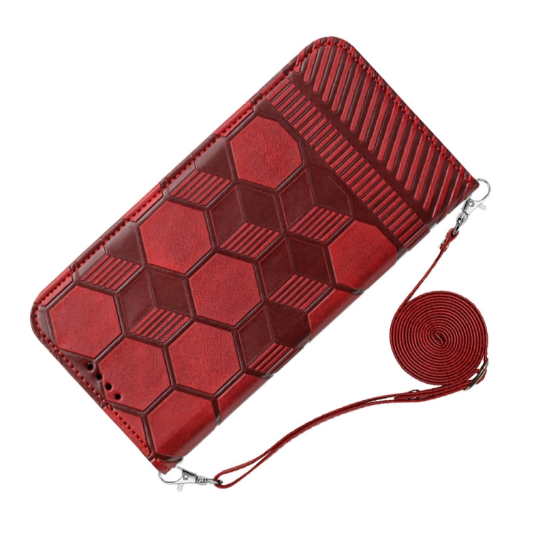 For iPhone 12 Pro Crossbody Football Texture Magnetic PU Phone Case