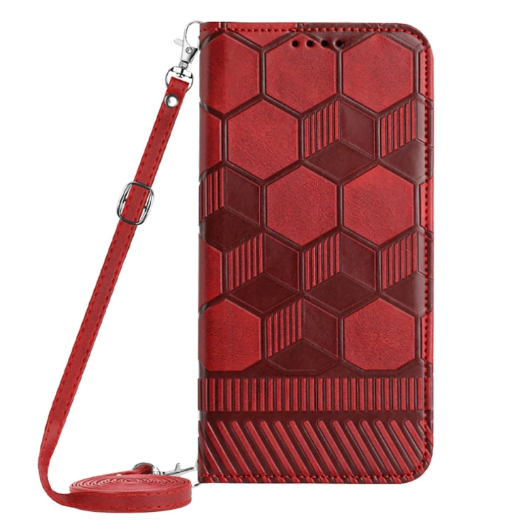 For iPhone 12 Pro Max Crossbody Football Texture Magnetic PU Phone Case